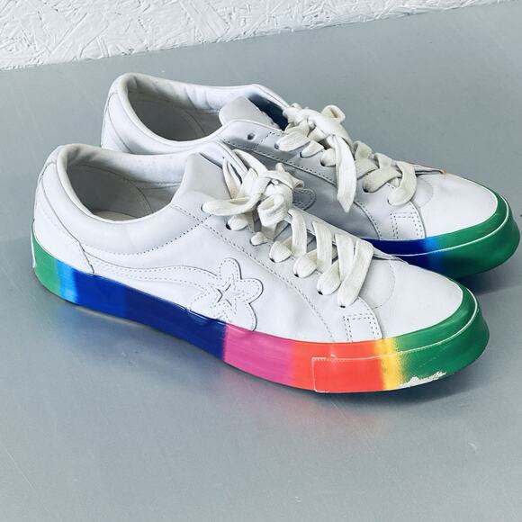 Converse Golf le Fleur One Star Ox Rainbow Sneaker Mens 11 Womens 13 LGBQ Pride - Picture 1 of 11